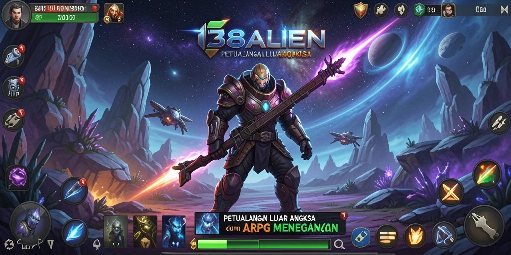 Screenshot gameplay 138ALIEN yang menampilkan aksi epic di luar angkasa.