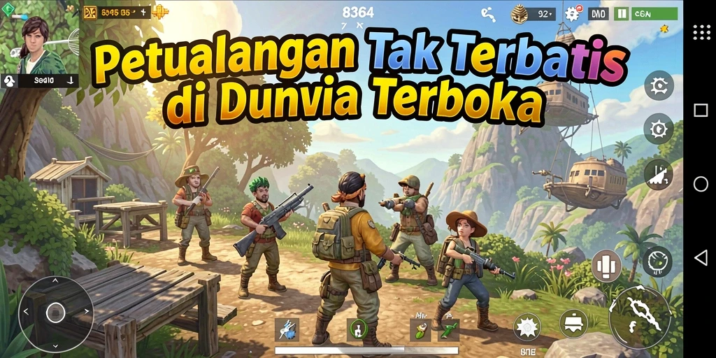 Tampilan gameplay Open World yang penuh aksi dan eksplorasi.