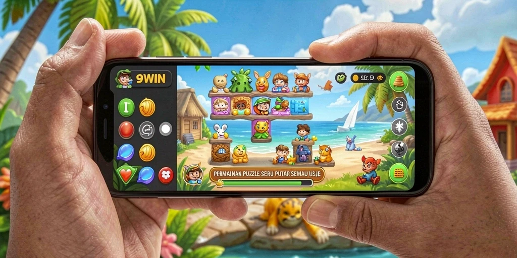 Tampilan gameplay 9WIN yang seru dan penuh tantangan Puzzle.