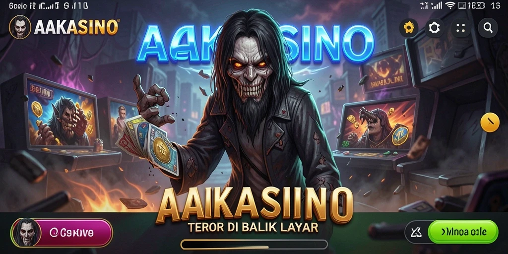 Screenshot utama AAKASINO menampilkan aksi mendebarkan dalam suasana Horror.