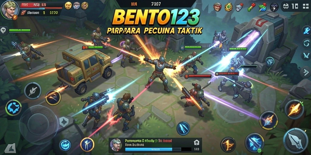 Screenshot utama BENTO123 menampilkan momen strategis yang mendebarkan.