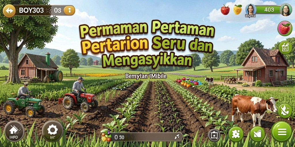 Tampilan gameplay BOY303 yang menarik dengan aktivitas pertanian yang seru.