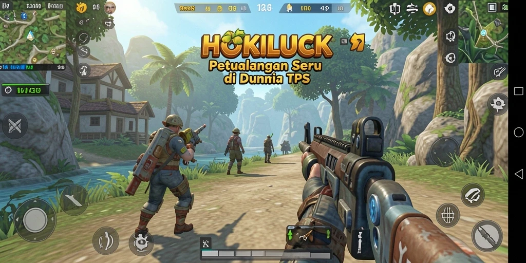 Tangkapan layar gameplay seru dari HOKILUCK dalam mode TPS.