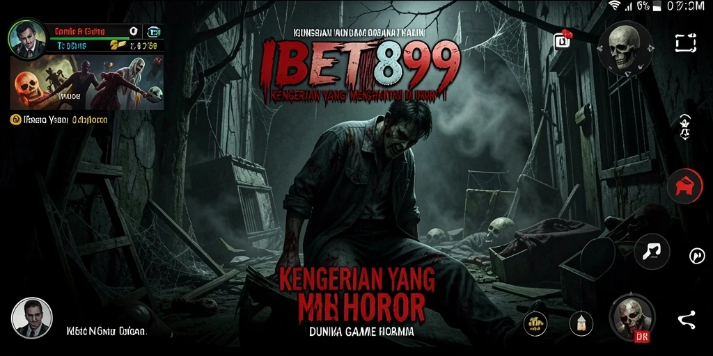 Tampilan gameplay menakutkan dari IBET899 menciptakan atmosfer horor yang mendalam.