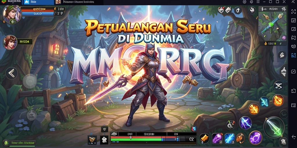 Screenshot gameplay IN1234 menampilkan petualangan seru di dunia MMORPG.