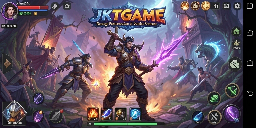 Tangkapan layar menunjukkan pertempuran mendebarkan di JKTGAME.