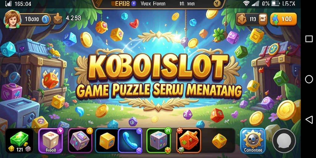Tampilan gameplay KOBOISLOT yang penuh warna dan menantang.