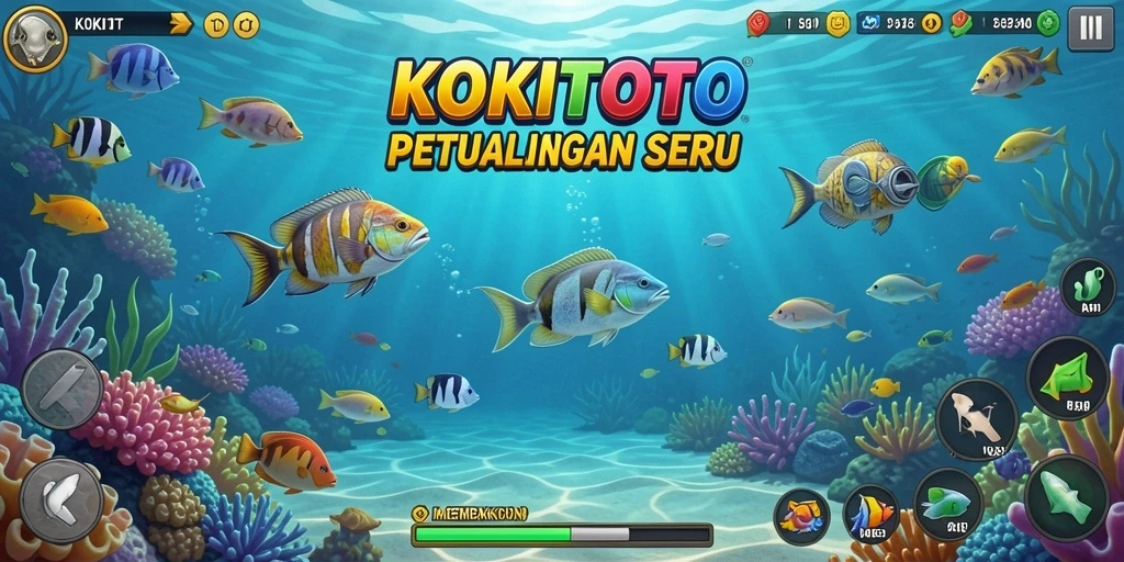 Tangkapan layar menunjukkan aksi seru menembak ikan di KOKITOTO.