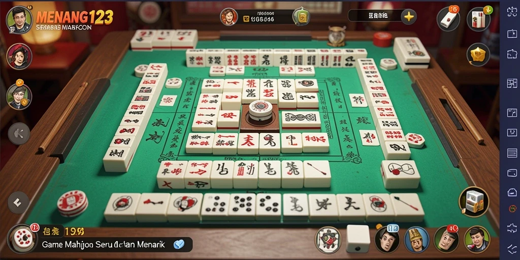 Tampilan gameplay seru dalam MENANG123 dengan grafis Mahjong yang menarik.