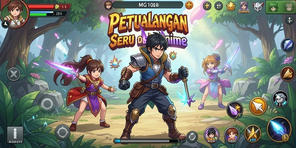 Tampilan menarik dari gameplay MG108 yang menampilkan karakter Anime.