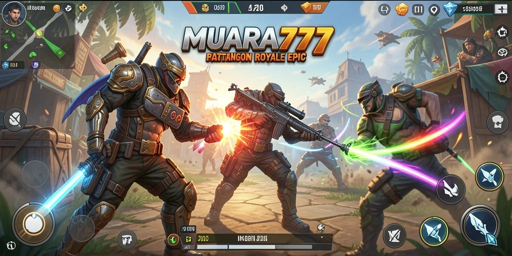 Gameplay seru dan mendebarkan dalam MUARA777 Battle Royale.