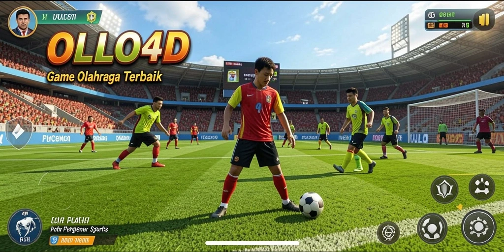 Screenshot utama OLLO4D menampilkan gameplay seru dalam pertandingan olahraga.