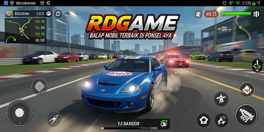Tampilan menarik dari gameplay RPGAME saat balapan.