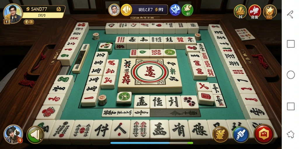 Tampilan gameplay SAND77 yang seru dan menantang di genre Mahjong.