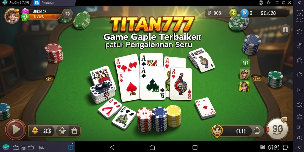 Tampilan gameplay Gaple yang menarik dari TITAN777.