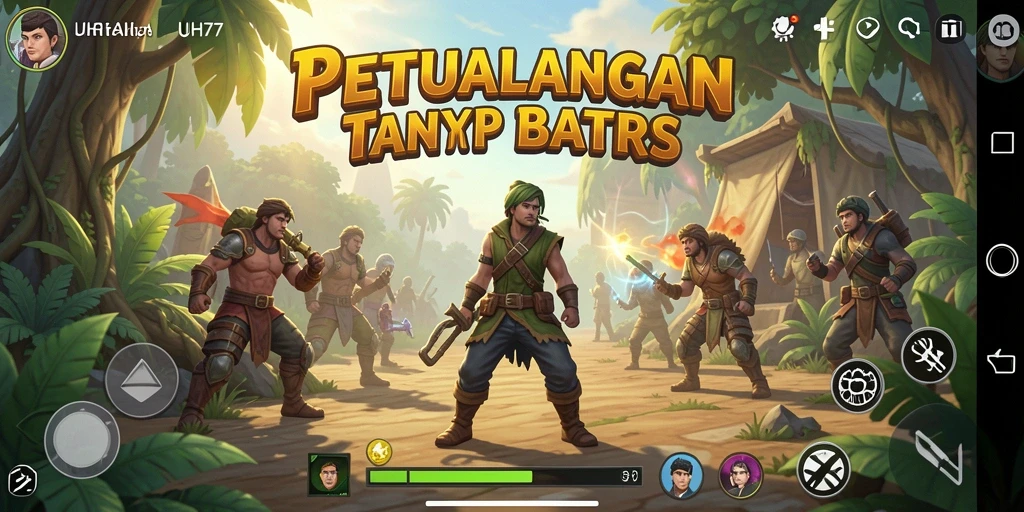 Gameplay UH77 menampilkan aksi petualangan yang menantang dan menarik.